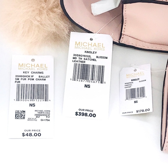 Michael Kors | Bags | 3pcs Michael Kors Kinsley Satchel Wallet Charms ...